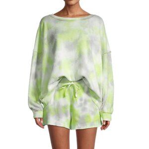 Free People 2-Piece Kelly Tie-Dye Set Medium Green